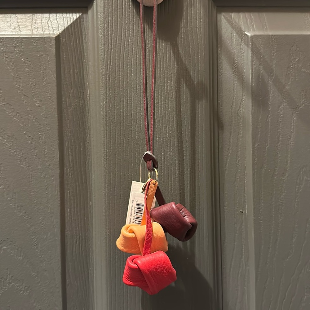Fossil leather bag charm